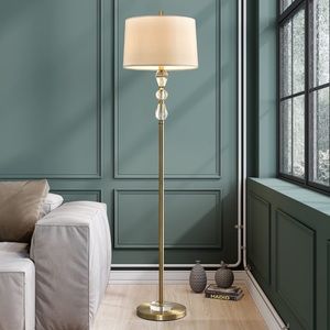 Gold and Crystal Floor Lamp